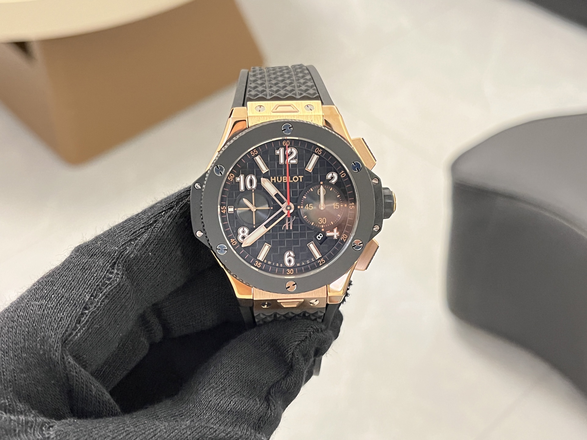 Hublot Big Bang Chronograph 341.PB.131.RX Rose Gold & Black Ceramic Men’s Watch