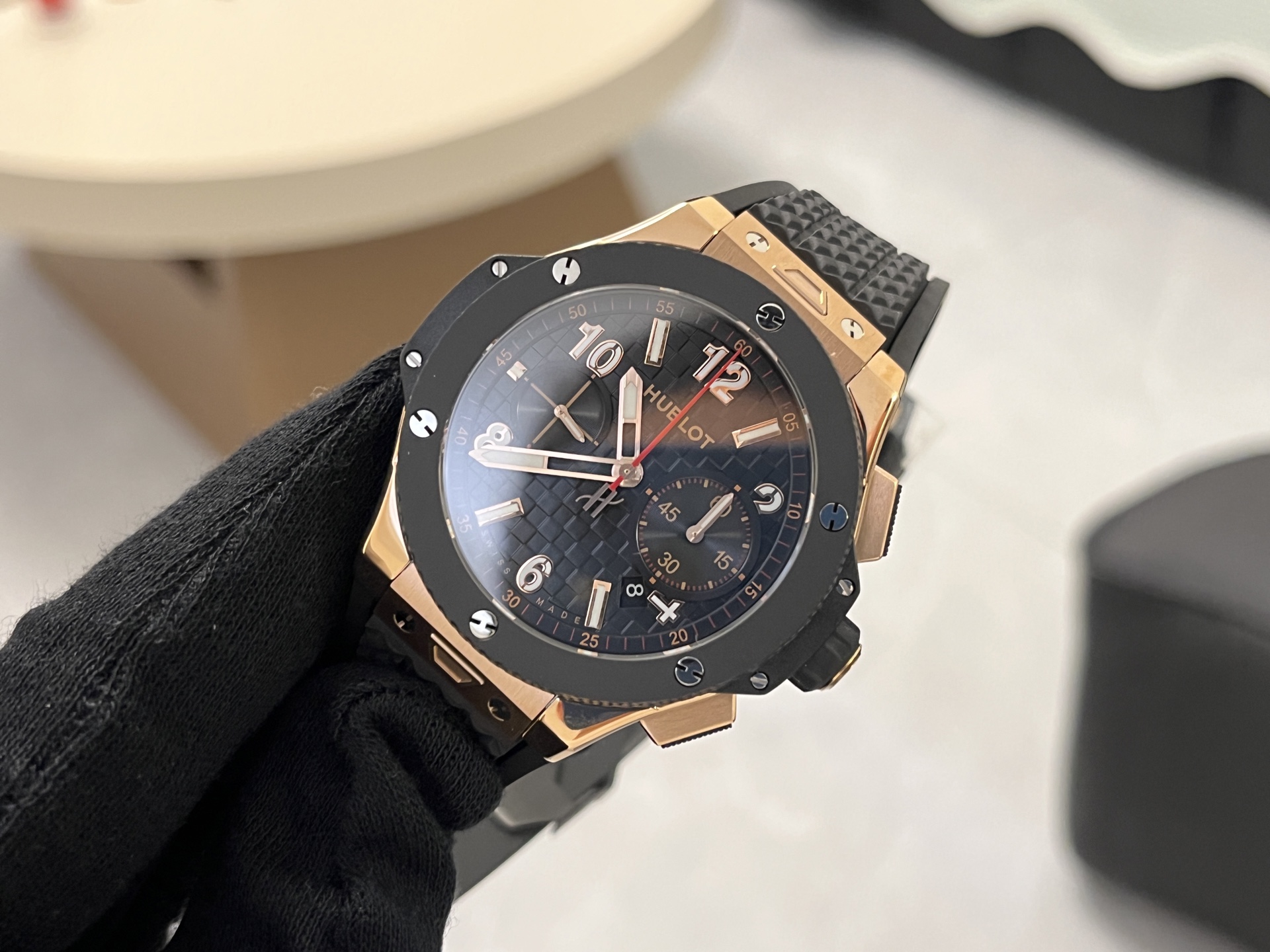 Hublot Big Bang Chronograph 341.PB.131.RX Rose Gold & Black Ceramic Men’s Watch - Image 4