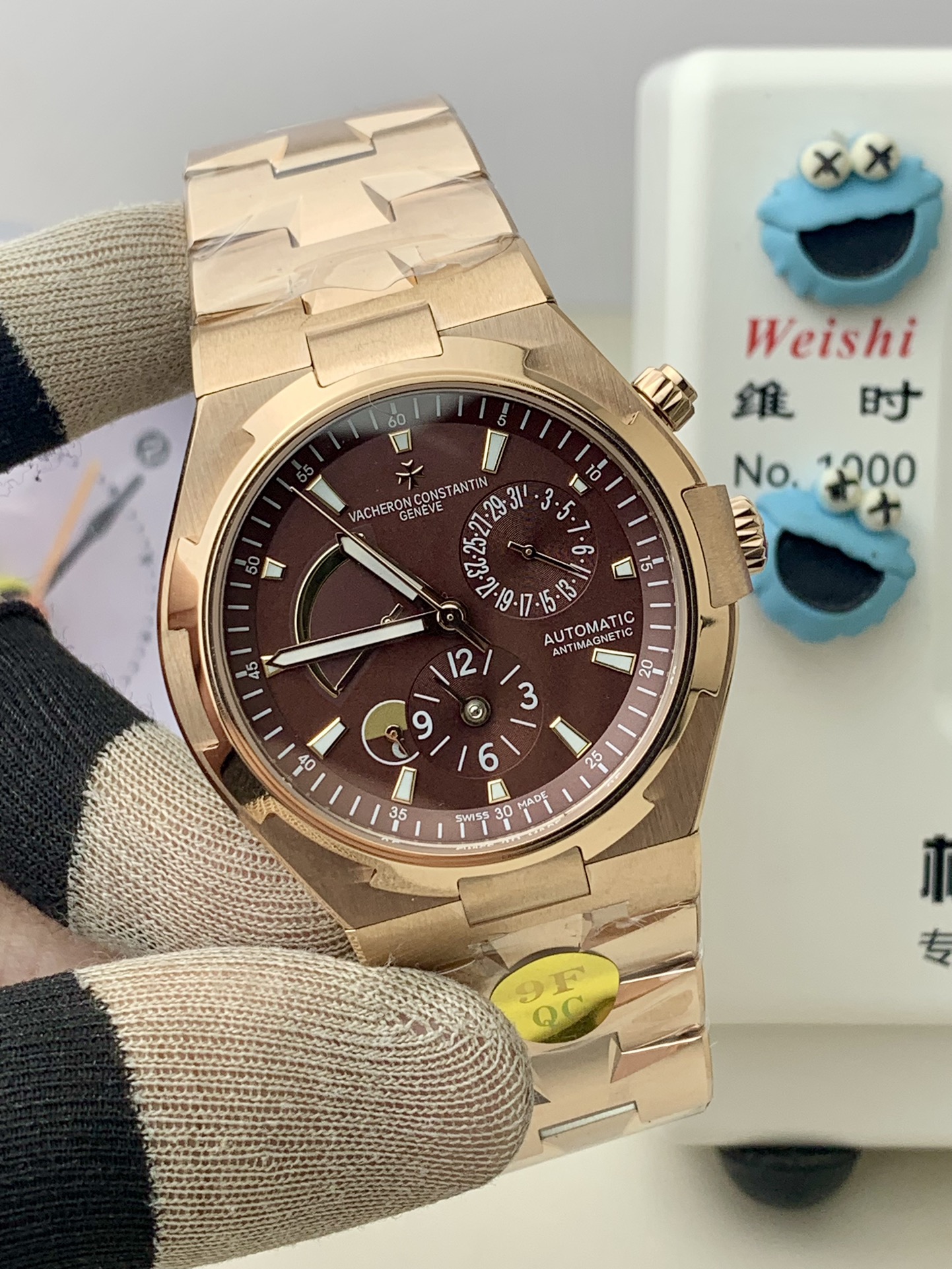 Vacheron Constantin Overseas 47450 Dual Time Automatic Men’s Watch, 42mm, 18K Rose Gold, Silver Dial - Image 2