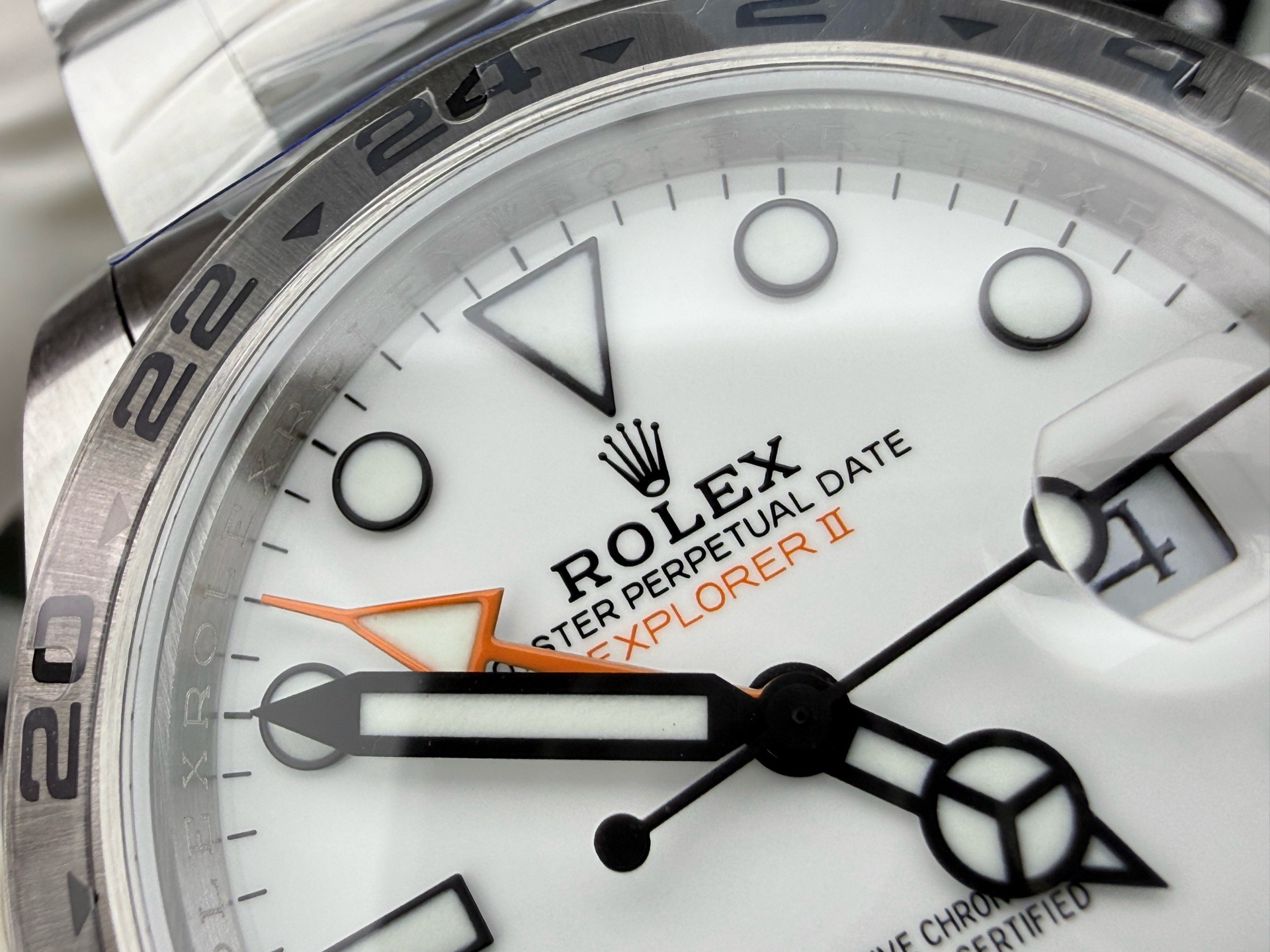 Rolex Explorer II 42mm White Dial Stainless Steel Automatic GMT Watch - Image 4