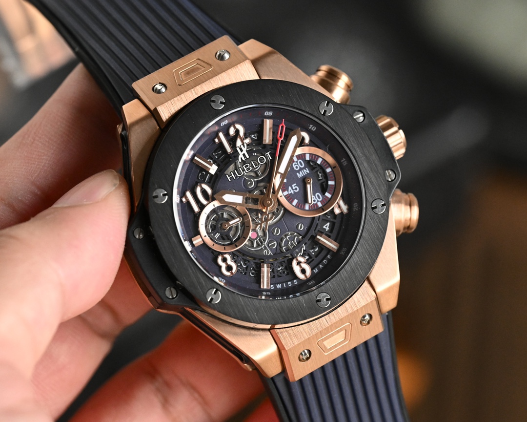 Hublot Big Bang Unico Rose Gold Skeleton Chronograph - Image 2