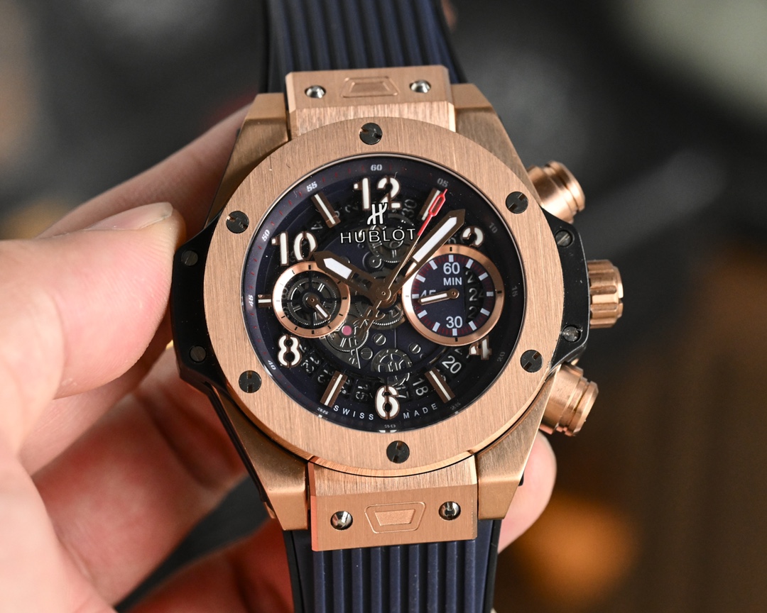 Hublot Big Bang Unico Rose Gold Skeleton Chronograph - Image 5