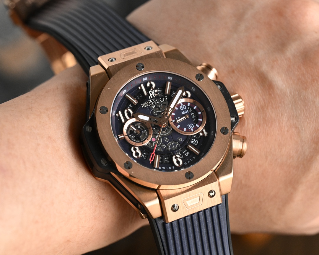 Hublot Big Bang Unico Rose Gold Skeleton Chronograph - Image 9