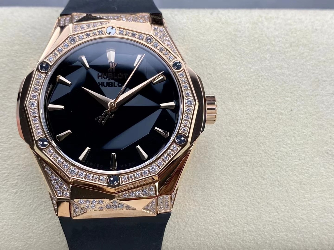Hublot Classic Fusion Orlinski 18K Rose Gold Full Pave Diamonds