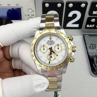 Rolex Cosmograph Daytona Two-Tone White Dial Watch