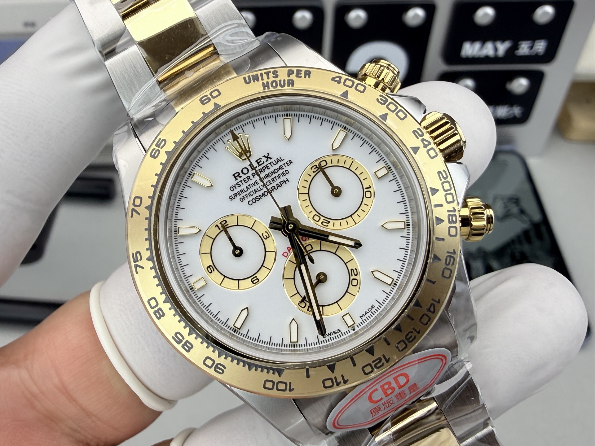 Rolex Cosmograph Daytona Two-Tone White Dial Watch - Image 3