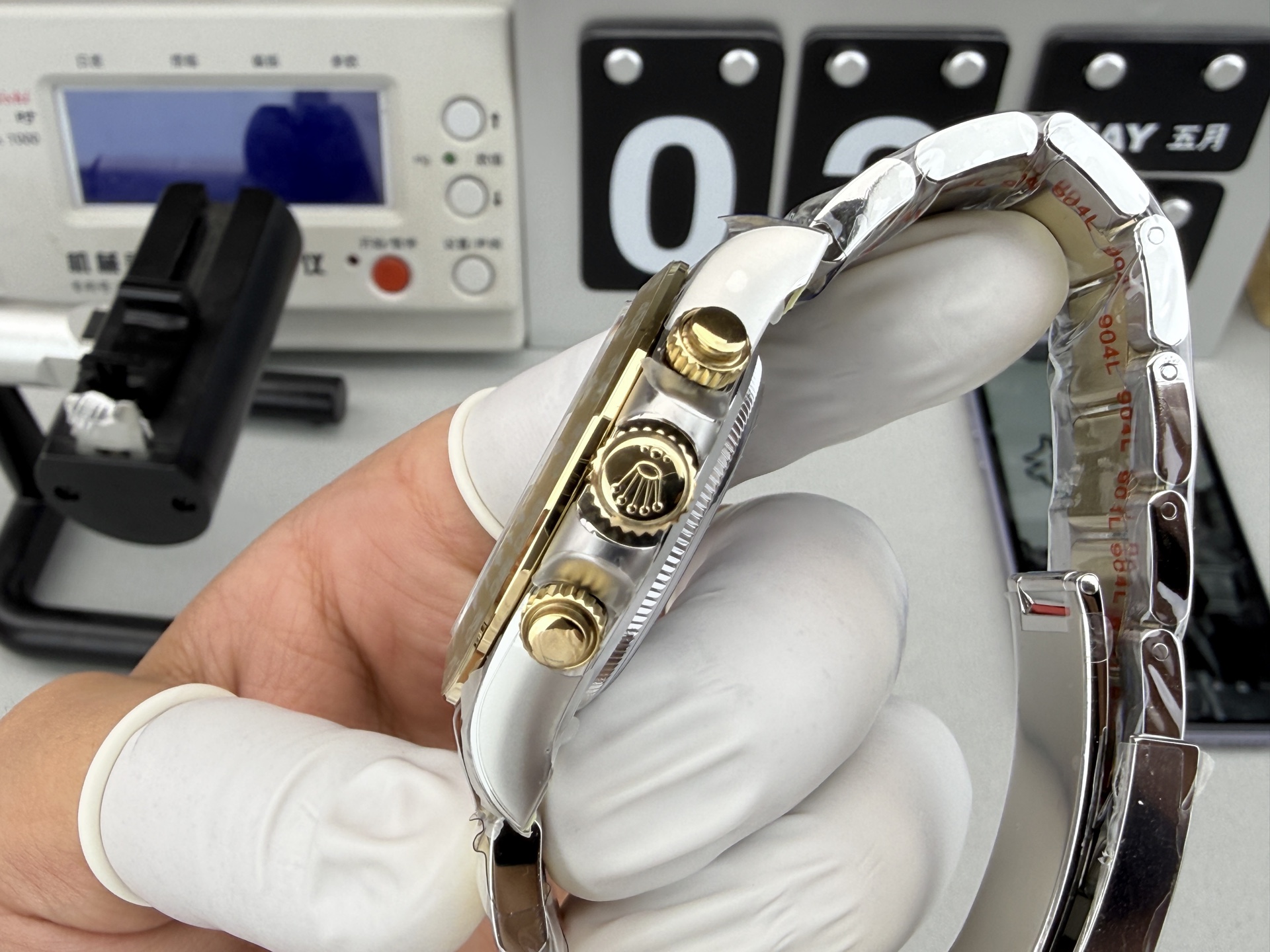 Rolex Cosmograph Daytona Two-Tone White Dial Watch - Image 6